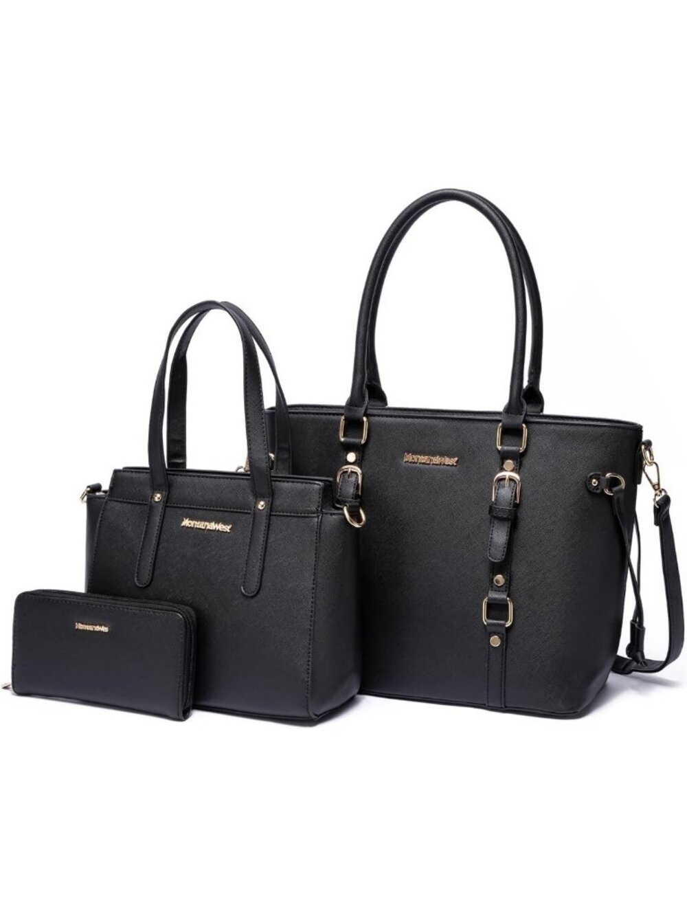 Stylish 3-Piece Tote Bag, Wallet & Satchel Set for Women - Chic Handbags